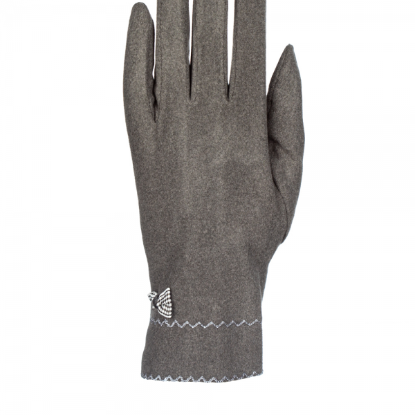 Дамски ръкавици Finda сив цвят, 2 - Kalapod.bg
